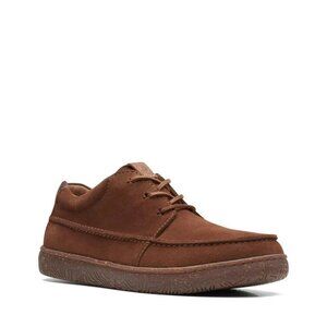 Clarks Mens Hodson Moc Brown Suede Casual Oxford Shoes 7.5 W Lace Up